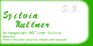 szilvia mullner business card